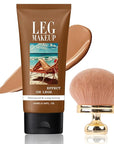Legs Makeup Waterproof with Brush - No Transfer Body Concealer for Varicose Veins Appearance, Tattoo & Scar Cover Up for All Skin Tones, Waterproof (Bronze)