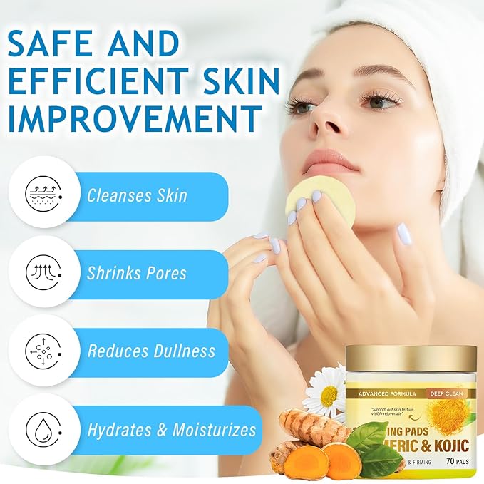 Turmeric kojic acid cleansing pads,