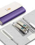 MR.GREEN Colorful Manicure Set Practical Pedicure Kits Nail Clippers Personal Care Tools Facial Hair Scissors with Fashion Case (Mr-6684 Purple)