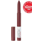 Maybelline Super Stay Ink Crayon Lipstick Makeup, Precision Tip Matte Lip Crayon with Built-in Sharpener, Longwear Up To 8Hrs, Live On The Edge, Purple Brown, 1 Count
