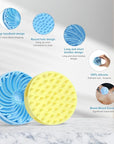 Upgraded Version Silicone Body Scrubber,Double-Sided Design Body Brush Silicone Body Scrubber Exfoliating Body Brushes for Suitable showering all skin types,Environmentally friendly silicone loofah