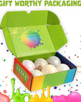 Bubble Bombs for Kids with Surprise Bath Slime Inside (6 Pack) - Colorful Sensory Toys Inside for Boys & Girls – Fizzes, Foams & Bubbles, Fruity Scents, Made in USA by Two Sisters