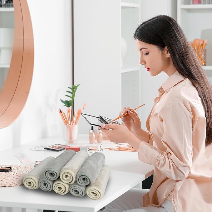 Nugilla Makeup Remover Cloths, 8 Pack Reusable Face Wash Cloths, Soft Microfiber Face Cloth for Women(Cool Gal)