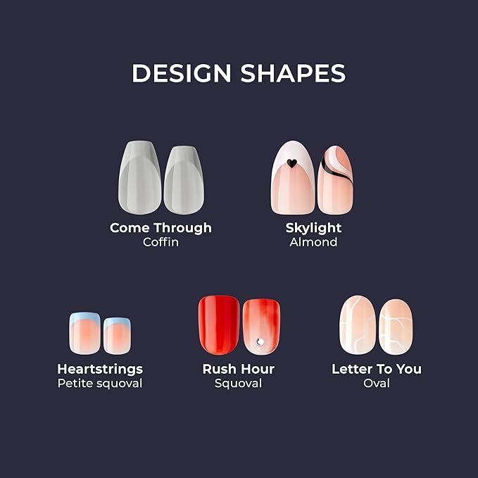 KISS imPRESS No Glue Mani Press On Nails, Design, 'Keep in Touch', Pink, Short Size, Squoval Shape, Includes 30 Nails, Prep Pad, Instructions Sheet, 1 Manicure Stick, 1 Mini File