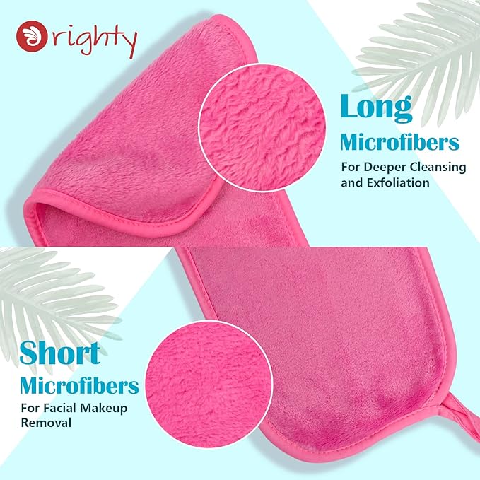 Orighty Makeup Remover Cloths 6 Packs, Makeup Removal Face Cleansing Cloth, Reusable Microfiber Facial Cleansing Towels, Remove Instantly Dirt with Just Water, 12x6 in, 6 Colors