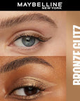 MAYBELLINE New York Tattoo Studio Long-Lasting Sharpenable Eyeliner Makeup Pencil, Glide on Smooth Gel Pigment, 36 Hour Wear, Waterproof Bronze Glitz 0.04 oz