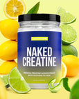 Naked Pure Micronized Lemon Lime Creatine Monohydrate - 42 Servings - 500 Grams, 1.1Lb Bulk, Vegan, Non-GMO, Gluten Free, Soy Free. Aid Strength Gains, No Artificial Ingredients Creatine