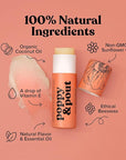 Poppy & Pout Pink Grapefruit Jumbo Lip Balm | All Natural Lip Balms & Moisturizers | Hydrates with Beeswax, Vitamin E, Organic Coconut Oil | Cruelty-Free | Lip Balm in Recyclable Cardboard Tube