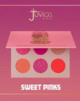 Juvia's Place Palette The Sweet Pinks - Deep Fuchsia, Soft & Sweet Pink, Shades of 6, Pressed Pigments Palette, Professional Makeup, Pigmented Pan Palette, Makeup Palette for Color & Shine