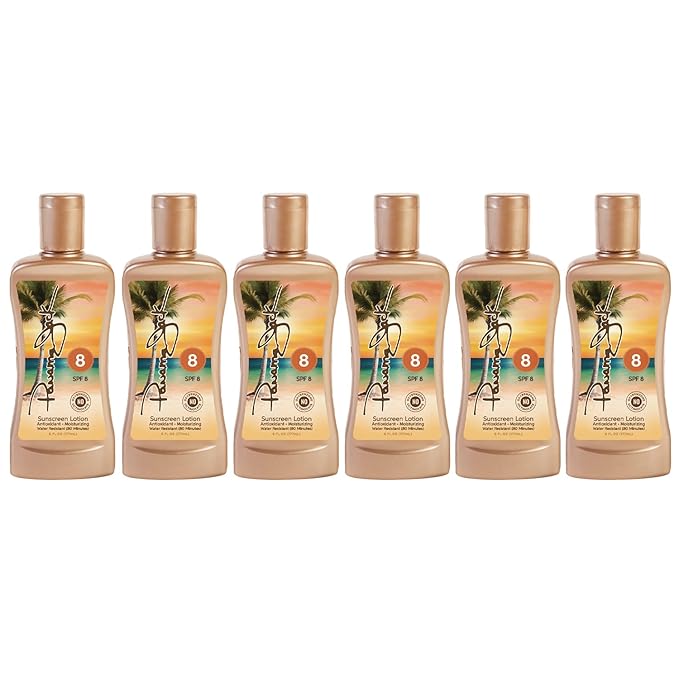 Panama Jack Sunscreen Tanning Lotion - SPF 8, PABA, Paraben, Gluten & Cruelty Free, Antioxidant Moisturizing Formula, Water Resistant (80 Minutes), 6 FL OZ