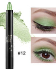 Boobeen Waterproof Eyeshadow Stick Crayon - Shimmer Cream Eyeshadow Pen for Glitter Eye Makeup, Easy to Use (012#)