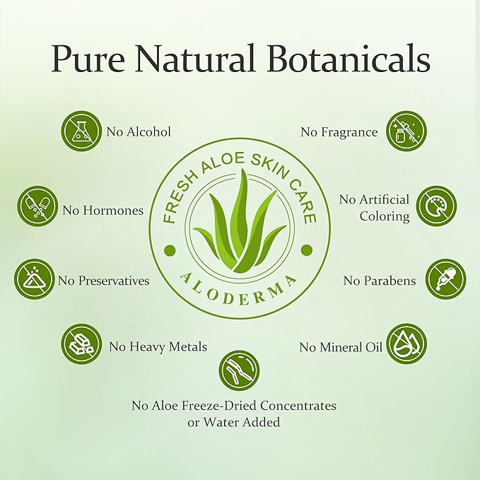 Aloderma Brightening Facial Cream - Made with 69% Organic Aloe Vera - Natural Skin Brightening Squalane & Niacinamide for Flawless Complexion, 1.7oz