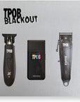 TPOB Slime 2 Black Clipper Trimmer Shaver Set Barber Hair Clippers for Men 6800 RPM with Rubber Case