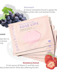 Patchology Serve Chilled Rosé Gel Lip Mask – Hydrating Mask with Resveratrol & Hyaluronic Acid for Soft Feel, Plumping & Moisture – Strawberry Scented, Solution for Dry or Chapped Lips, 5 Count