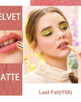 Oulac Nude Matte Lipstick for Women, Lipstick & Blush Duo, Peach Creamy Soft Satin Finish Lipsticks, Moisturising Formula, Rich Color Lightweight Lip Balm, Rose Oil, Vegan & Cruelty-Free| 3.6g (Y08)