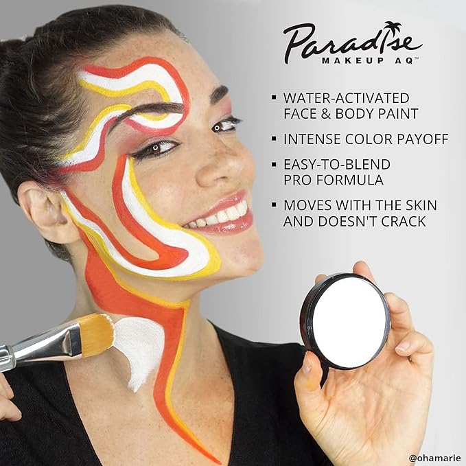 Mehron Makeup Paradise Makeup AQ Pro Size | Stage & Screen Performance, Face & Body Painting, Beauty, Cosplay, and Halloween | Water Activated Face Paint, Body Paint 1.4 oz (40 g) - Dark Blue