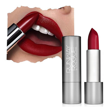 Runway Rogue 90s Vibe Lipstick, Moisturizing Matte Rich Berry-Red Lipstick, ‘Celeb’