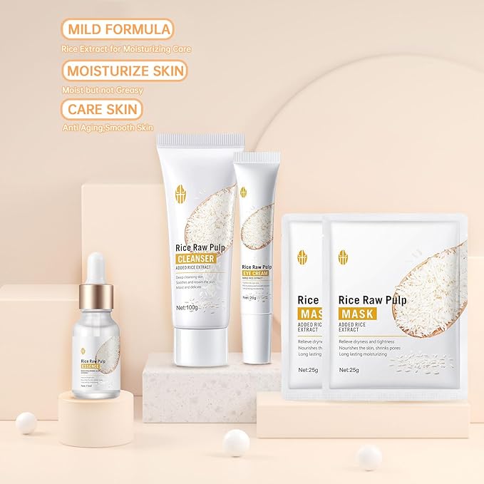 Rice Skin Care Sets For Women, Moisturizing