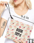 Book nerd gifts makeup bag