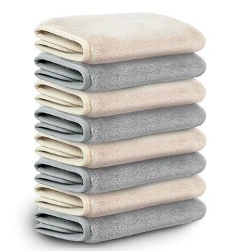 Nugilla Makeup Remover Cloths, 8 Pack Reusable Face Wash Cloths, Soft Microfiber Face Cloth for Women(Cool Gal)