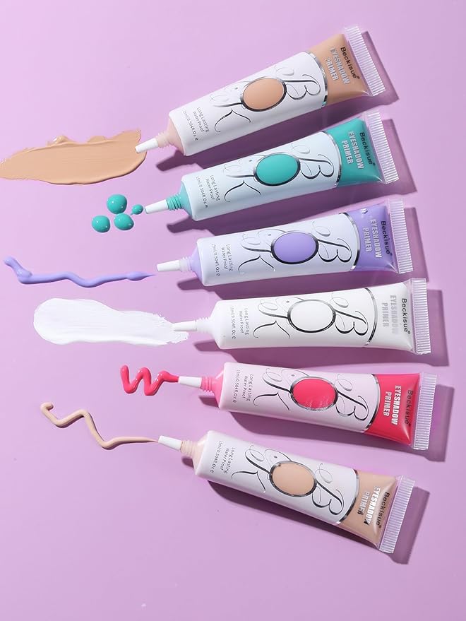 MAEPEOR Matte Eyeshadow Primer 6 Colors Prevent Oily Lids and Creasing Eye Primer Base Long-lasting Waterproof & Smudgeproof Eye Primer Makeup for All Shadows (Dark)