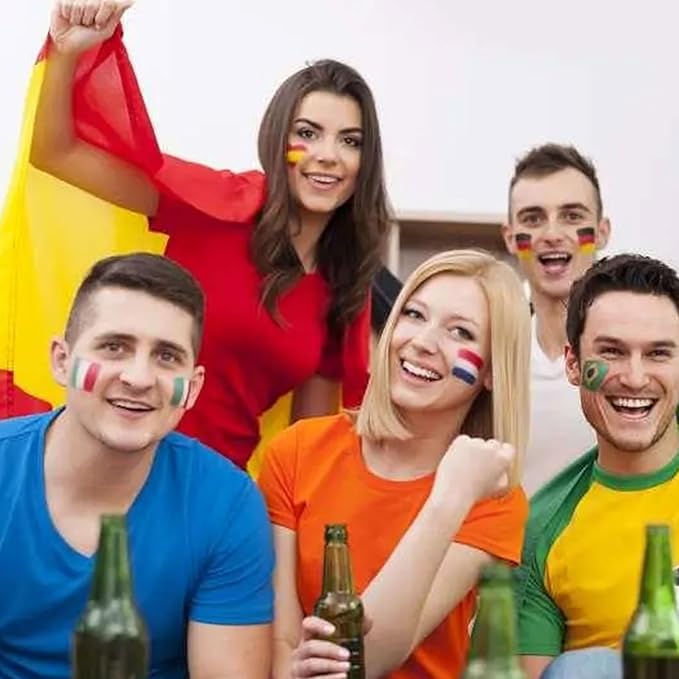 Face Body Paint Stick (RED)，Water Resistant Sports Body Makeup Athletes Softball， Football Baseball Eye Stick， Professional Halloween Face Makeup Kit ，for Halloween costume， Zombie Clown Vampire