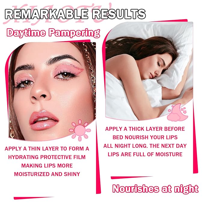 2PCS Plumping Lip Oil Set,Hydrating Lip