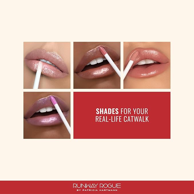 Runway Rogue Classic Lip Gloss, Pale-Purple Sheer Iridescent Hydrating Lip Gloss, ‘Purple Haze’