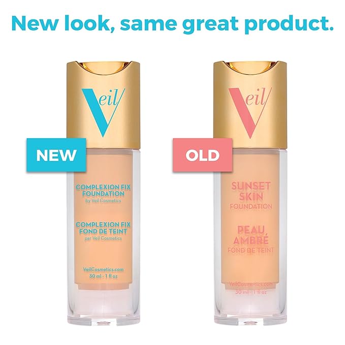 Veil Cosmetics Complexion Fix Liquid Foundation – Buildable Light Gold) 2G
