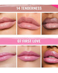 Oulac Moisturizing Shine Lipstick For Women Christmas Set 2PCS, 2 in 1 Tinted Lip Balm for Winter, Hydrated Juicy and Glossy Lip Color for Dry, Cracked and Chapped Lips, Vegan [07+14]