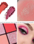 evpct 16 Colors Glitter Shimmer Matte Pink Red Blush Orange Peach Eyeshadow Makeup Palette Pallet Waterproof Highly Pigmented Smokey Pressed Sparkly Shiny Eye Shadow paletas de sombras para de ojos