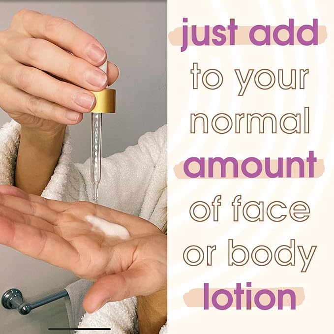 GLEOW Face Tanning Drops to Add to Moisturizer, Bronzing Drops for Face and Body with Chamomile and Green Tea, Medium Self Tanner, Custom and Streak-Free Tan 1oz