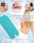 Evridwear Exfoliating Back Scrubber with Handles Two Sides for Body Shower Deep Cleans Skin Massages Invigorating Blood Circulation Men Women One Size (Angel Blue)