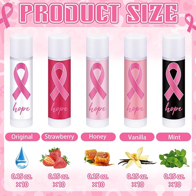 50 Pack Breast Cancer Awareness Favors