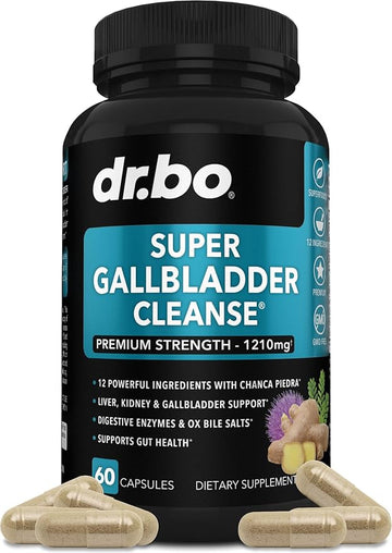 Gallbladder Supplements Cleanse Formula Support - Keto Digestive Enzymes with Ox Bile Supplement, Chanca Piedra & Betaine HCL - Gallstone Dissolver Kidney Liver Gall Bladder Flush Detox Stone Breaker