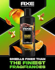 AXE Fine Fragrance Collection Body Wash For Men Golden Mango 4 Count 12h Refreshing Scent Shower Gel Infused with Mango, Mandarin, and Vetiver Essentials Fine Fragrance Collection 18 oz