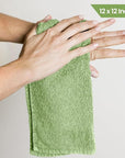 Utopia Towels 24 Pack Cotton Washcloths Set, 100% Ring Spun Cotton, Premium Quality Flannel Face Cloths, Highly Absorbent and Soft Feel Fingertip Towels, Sage Green