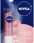 NIVEA Shimmer Lip Care, Moisturizing Lip Balm Stick with Shea Butter and Jojoba Oil, 0.17 Oz