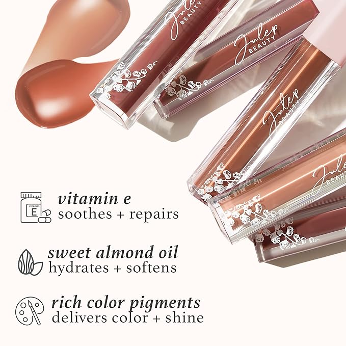 Julep So Plush Hydrating Lip Gloss Trio - High-Shine Hydrating Lightweight Lip Color - Non-Sticky Formula - Vitamin E Soothes and Repairs Lips