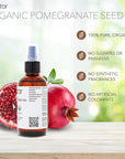PURA D'OR 4 Oz ORGANIC Pomegranate Oil - 100% Pure USDA Certified Premium Grade, Cold Pressed Body Oil - Rich in Antioxidants - Face and Skin - Hair Moisturizer For Men and Women