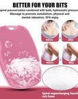 Zinc Infused Silicone Body Scrubber for Shower,Food-Grade Handheld Cleansing Skin Brush, Gentle Exfoliating and Lather Well - Pink