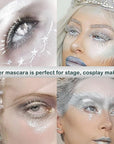Maydear Silver Colored Mascara – Waterproof, Long Lasting, Smudge-Proof, Fast-Drying Lengthening Mascara for Party & Stage Make