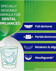 Polident Overnight Whitening Antibacterial Dental Appliance Cleanser Tablets, 60 Count