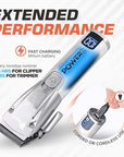 Fagaci Professional Hair Clippers for Men Set Turbo Power with Precise Cutting, Barber Clippers for Hair Cutting, Cordless Hair Clippers and Trimmers Set, Maquina de Cortar Cabello, Haircut Barber Kit