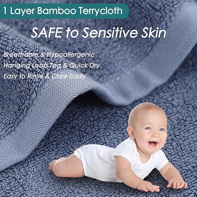 Wash Cloths 6 Pack, Reusable Makeup Remover Cloths, Super Soft and Gentle Face Towel for Sensitive Skin, 10x10 inch Small Face Washcloths, Easy to Rinse Quick Dry Slate Blue Facial Cleansing Cloths