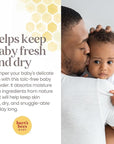 Burt's Bees Baby Dusting Powder, 100% Natural Origin, Talc-Free, Pediatrician Tested, 7.5 Ounces, Pack of 3, Pack May Vary