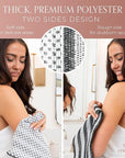 Dermaglow Exfoliating Towel-Dual Texture Washcloth for All Skin Types-Easy to Use Japanese Exfoliating Shower Towel for Women & Men- Body Scrubber Wash Cloth