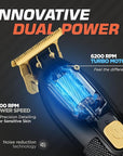Fagaci Professional Hair Clippers for Men Set Turbo Power with Precise Cutting, Barber Clippers for Hair Cutting, Cordless Hair Clippers and Trimmers Set, Maquina de Cortar Cabello, Haircut Barber Kit