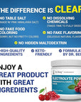 Dr. Berg Zero Sugar Hydration Keto Electrolyte Powder - Enhanced w/ 1000 mg of Potassium & Real Pink Himalayan Salt (NOT Table Salt) - Pomegranate and Cherry Hydration Drink Supplement - 50 Servings