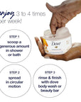 Dove Exfoliating Body Polish Scrub for Silky Skin Oatmeal & Calendula Oil Body Scrub Exfoliates & Gives Lasting Nourishment 10.5 oz